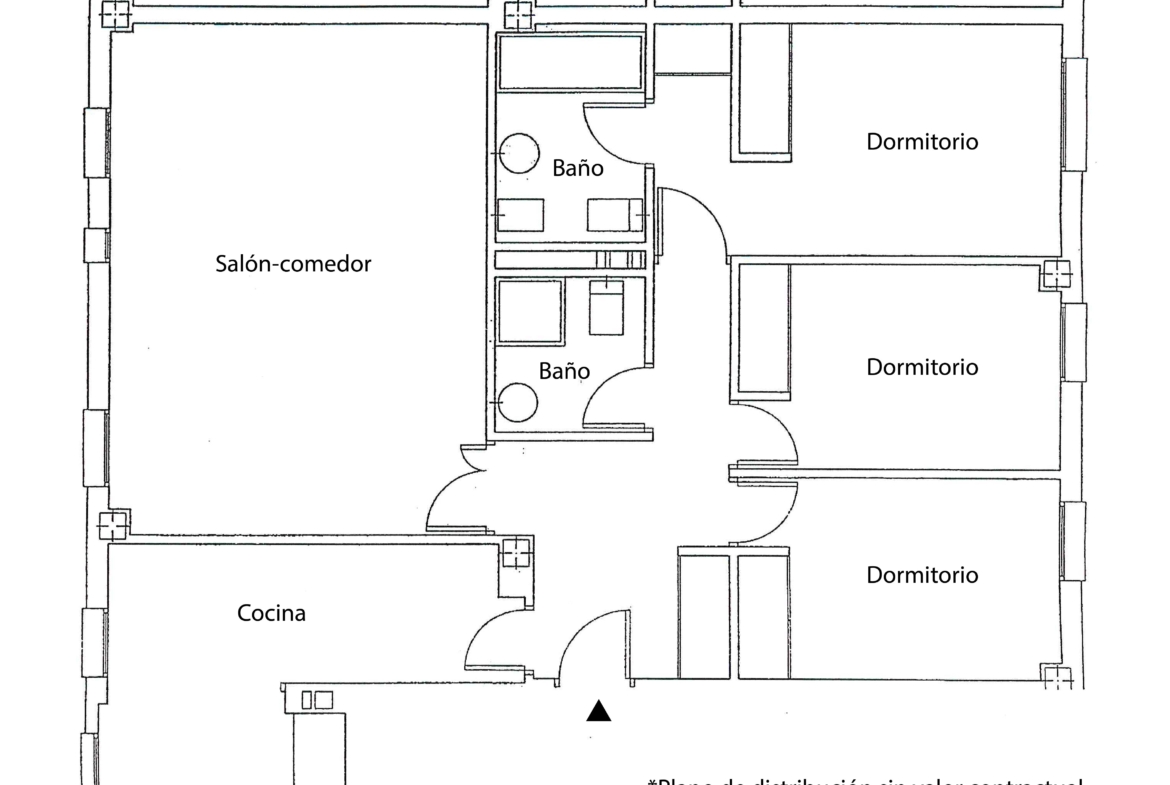 Plano de la vivienda en Calle Iguazú de Alcorcón