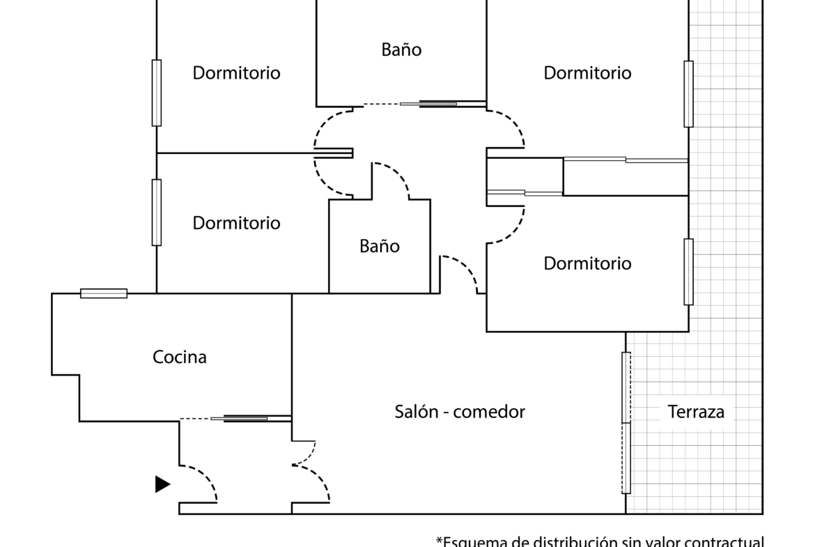 Plano de distribución de la vivienda