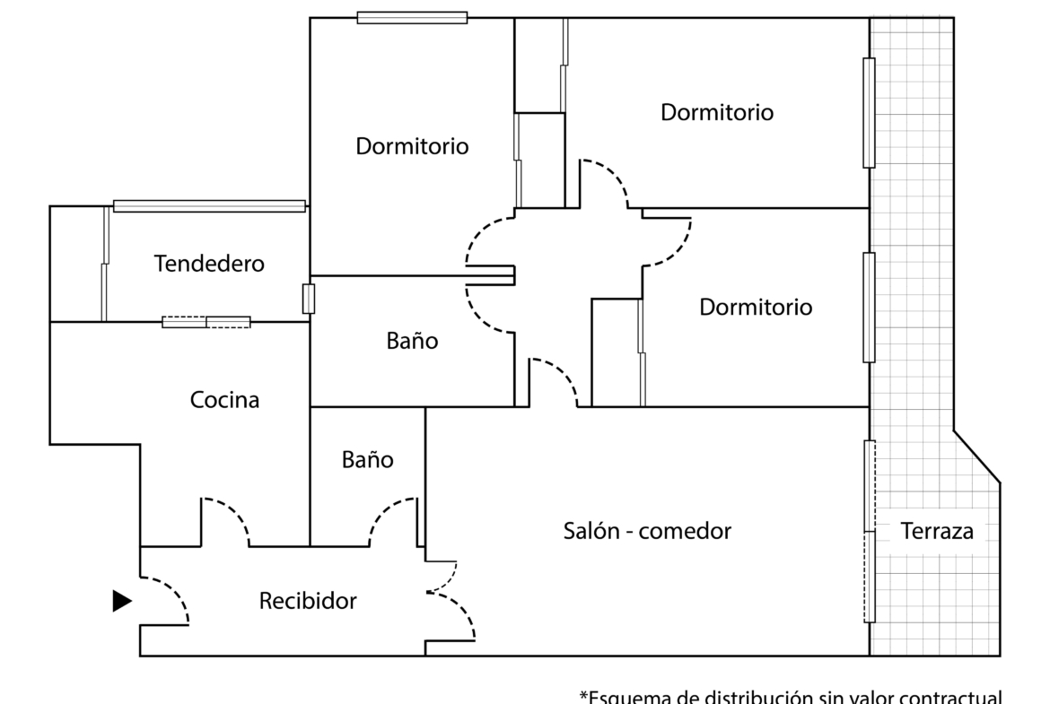 Plano de distribución de la vivienda